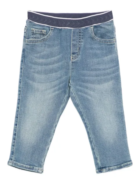 Emporio Armani Kids logo-waistband jeans