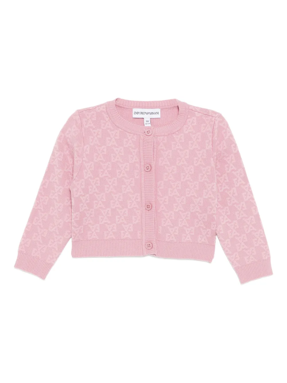 Emporio Armani Kids monogram cardigan - Rosa