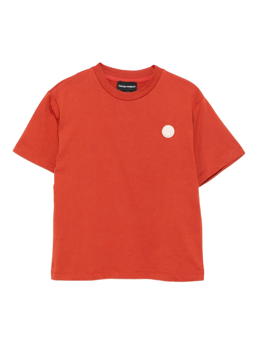 Emporio Armani Kids logo-appliqué cotton T-shirt | Red | Image 1