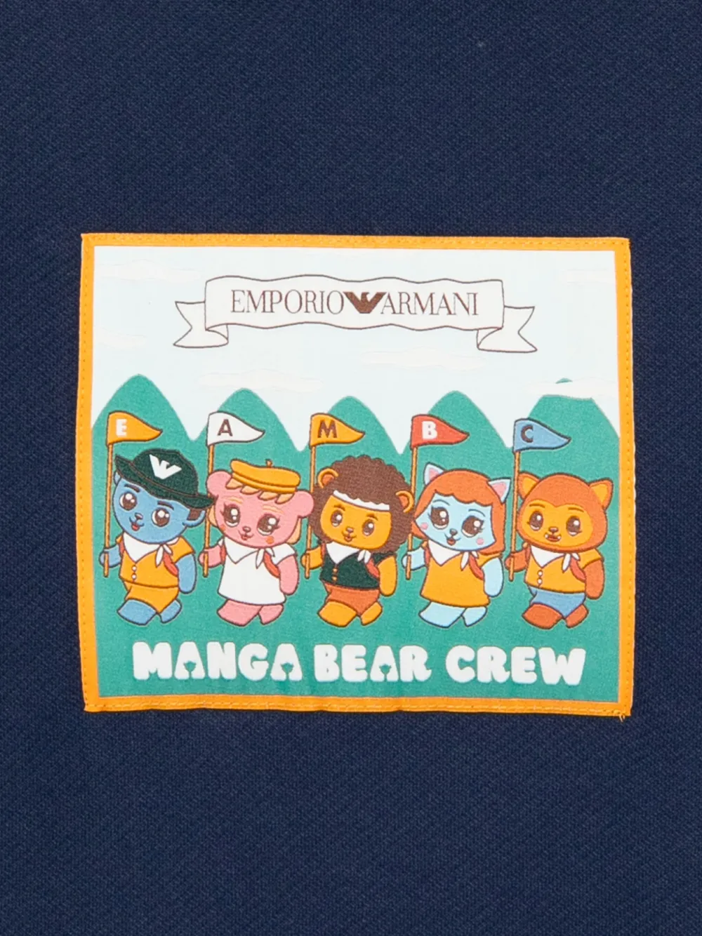 Emporio Armani Kids ASV Manga Bear hoodie Blauw