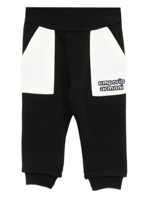 Emporio Armani Kids ASV logo-embroidered trousers