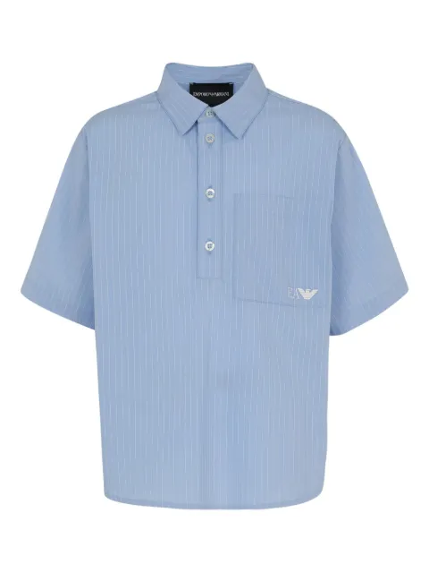 Emporio Armani Kids pinstriped polo shirt