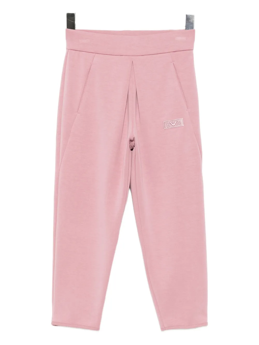 Emporio Armani Logo-patch Trousers In Pink