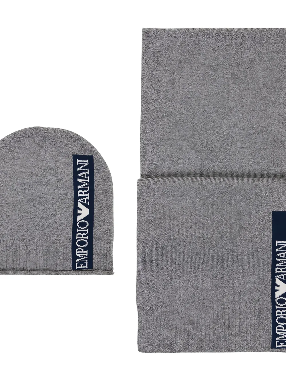 Emporio Armani Kids Muts met logoplakkaat Grijs