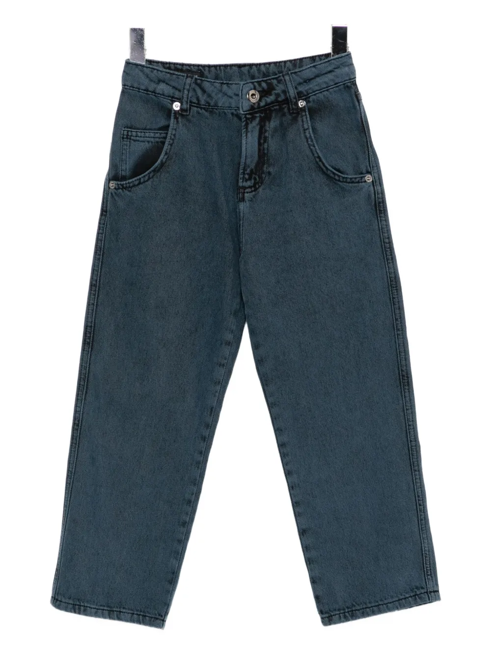 Emporio Armani Logo Jeans In Blue