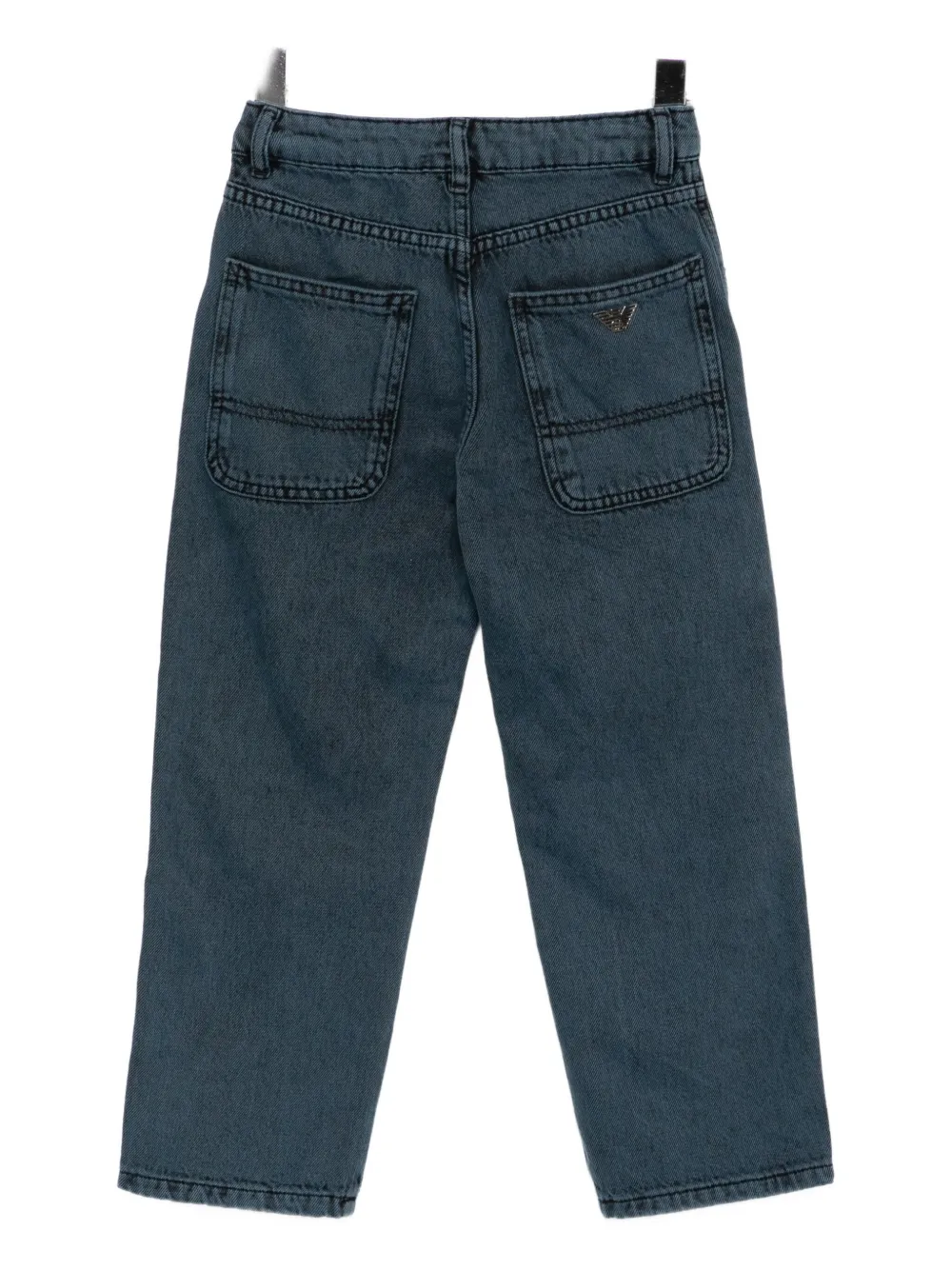 Emporio Armani Logo Jeans In Blue
