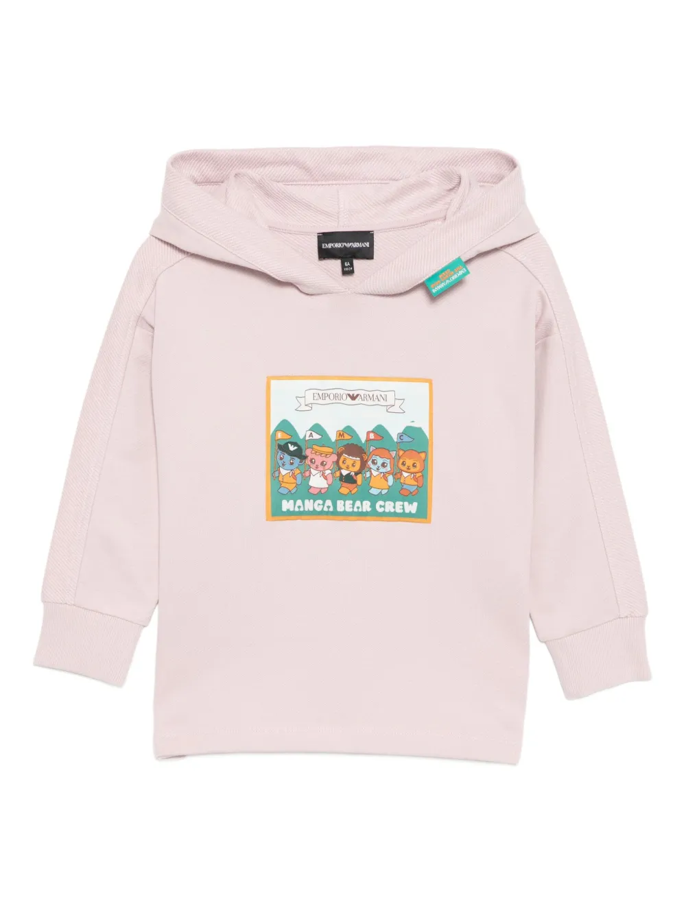 Emporio Armani Kids Manga Bear Crew hoodie | Pink | Image 1