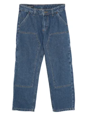 Moncler Enfant ロゴ ジーンズ | ブルー | FARFETCH JP