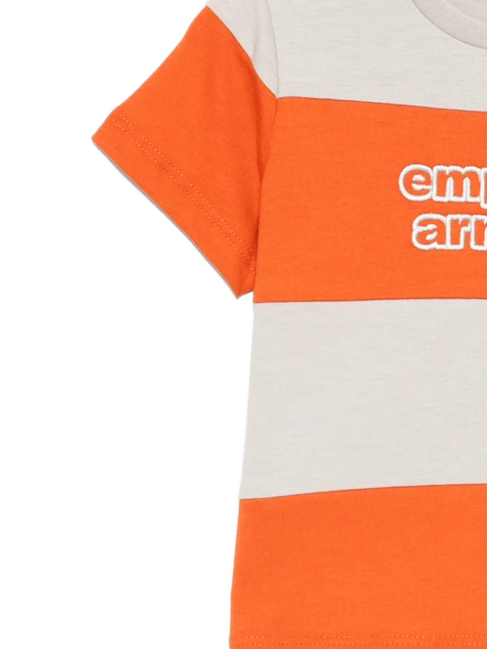 Emporio Armani Kids T-shirt met geborduurd logo Beige