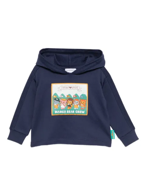 Emporio Armani Kids hoodie con estampado gráfico
