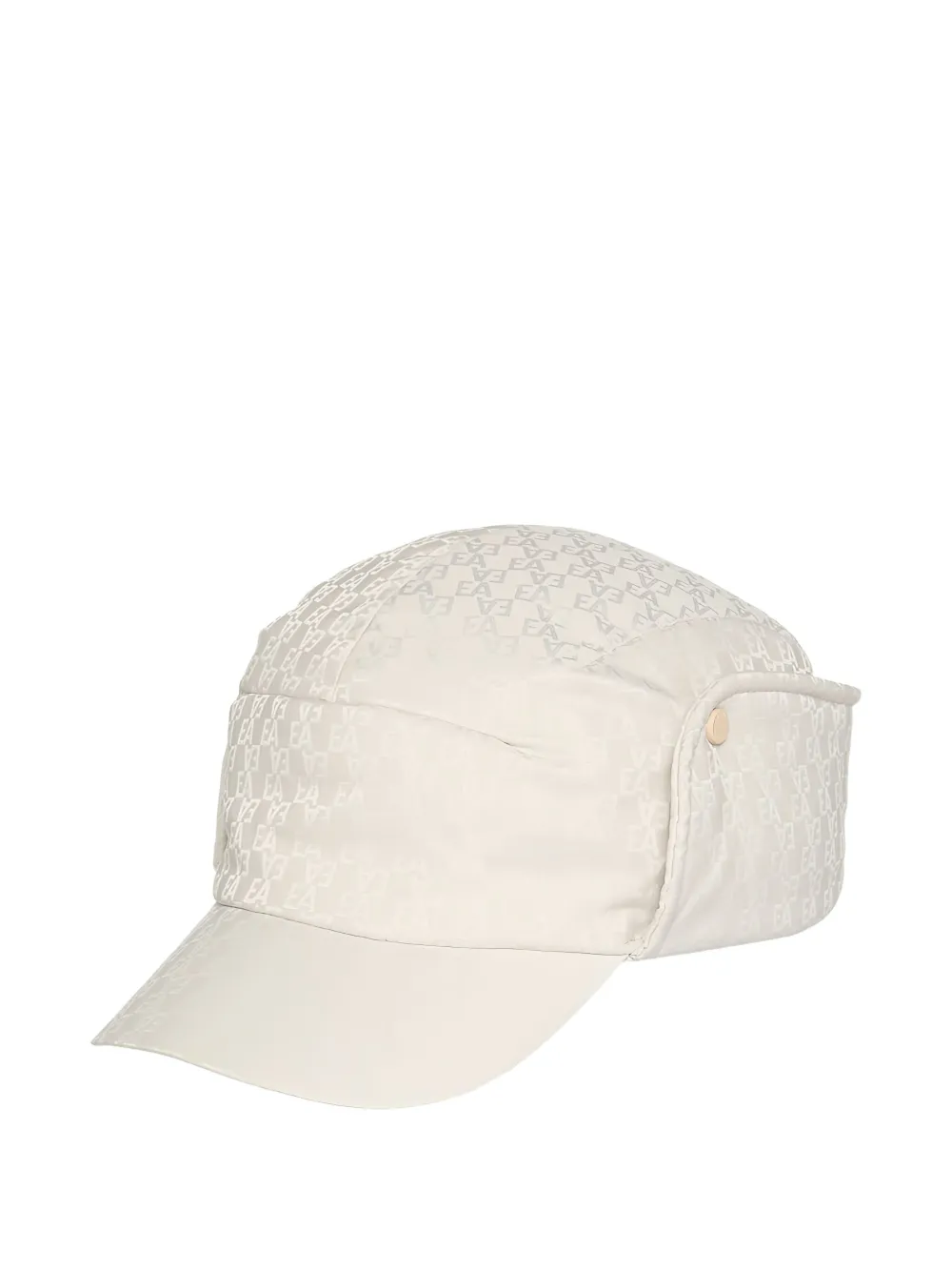 Emporio Armani Kids logo-pattern ear-flaps hat | White | Image 1