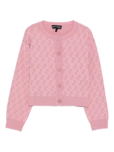 Emporio Armani Kids cardigan med monogram