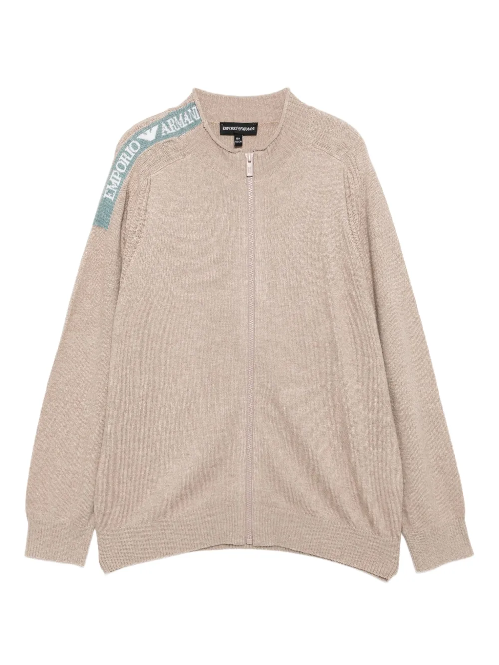 Emporio Ar i Kids Vest met logopatroon Beige