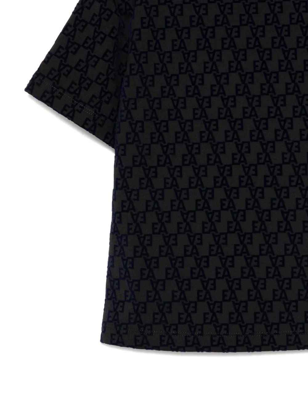 Emporio Armani Kids T-shirt met monogram Zwart