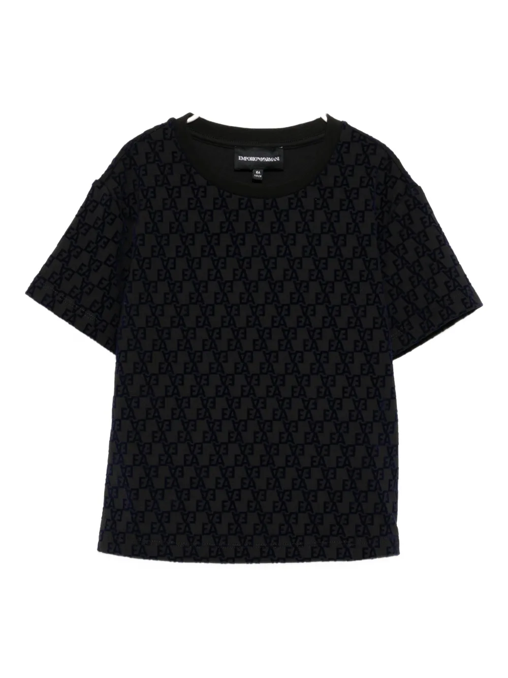 Emporio Armani Kids monogram T-shirt | Black | Image 1