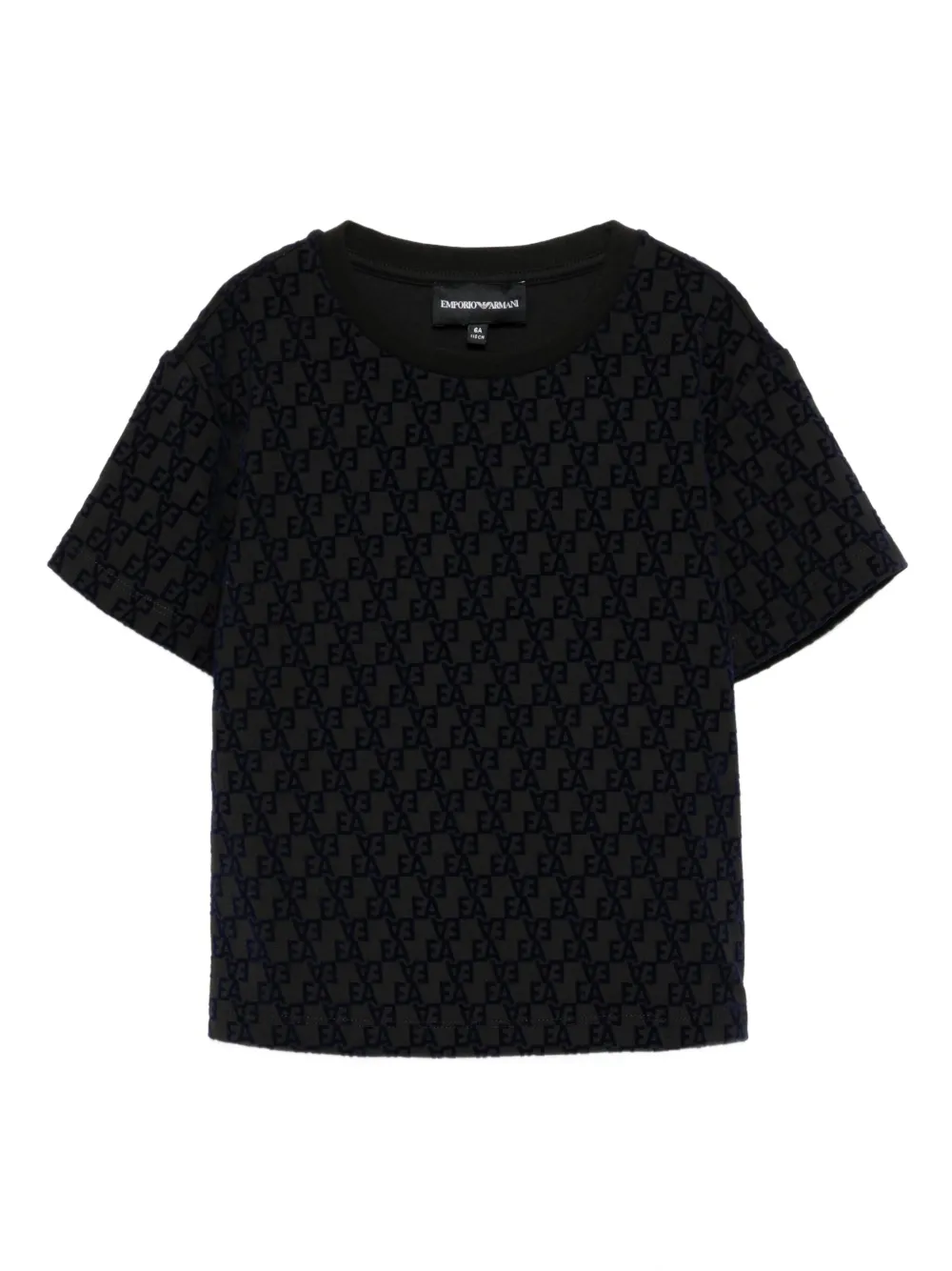 Emporio Armani Kids monogram T-shirt - Nero