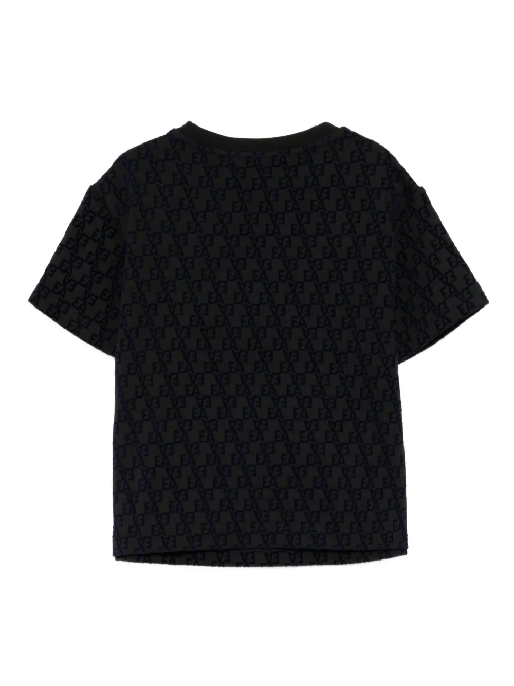 Emporio Armani Kids T-shirt met monogram Zwart