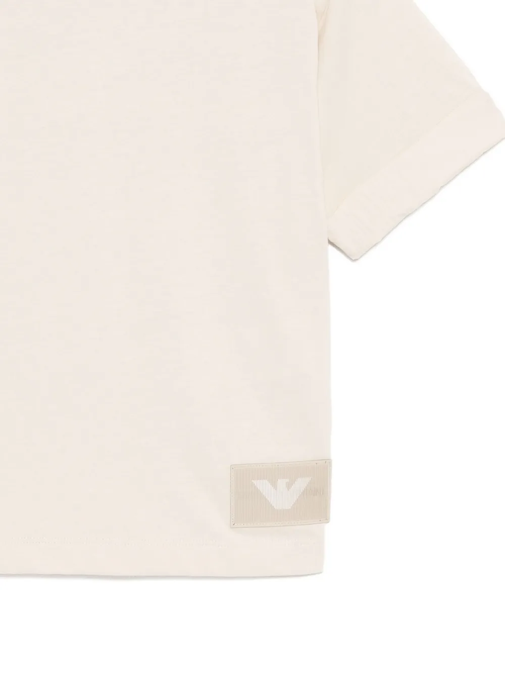 Emporio Armani Kids T-shirt met logopatch Beige
