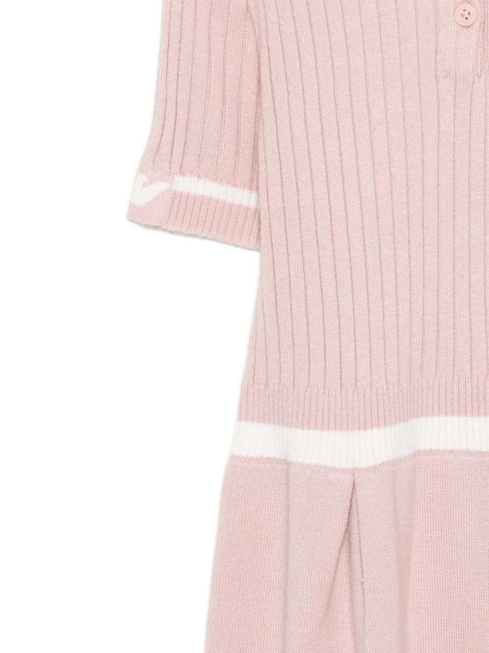 Emporio Armani Kids Gebreide jurk met polokraag Roze
