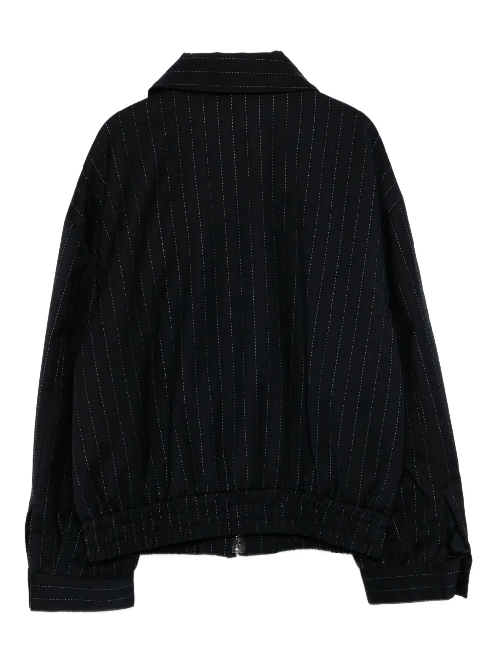 Emporio Armani Logo-embroidered Jacket In Black