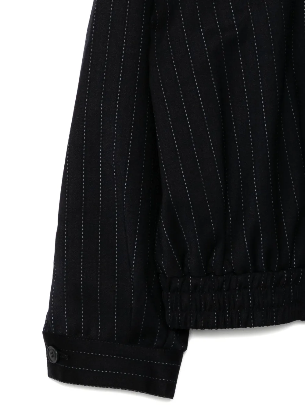 Emporio Armani Logo-embroidered Jacket In Black
