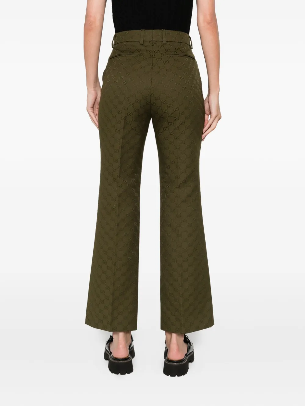 Gucci GG monogram trousers Groen