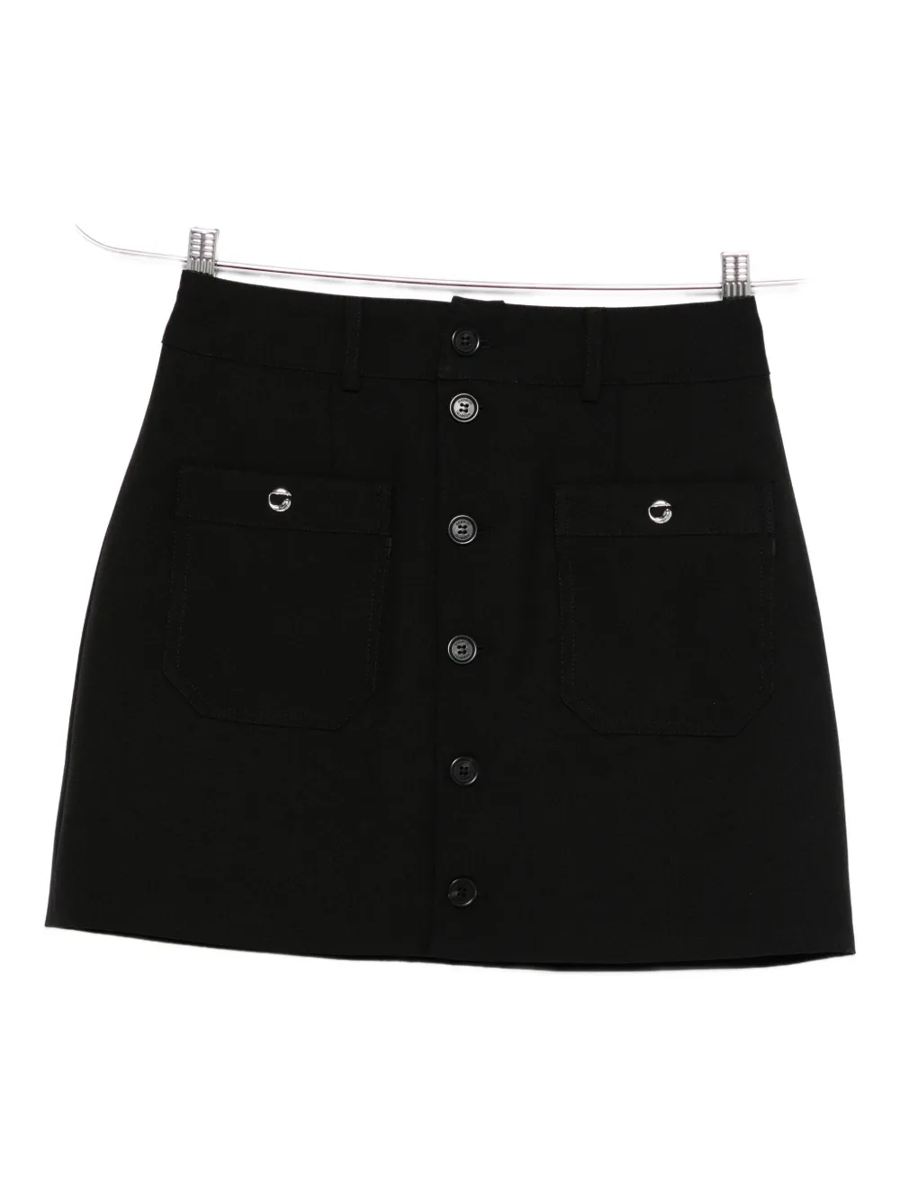 Coperni Button-front Pocket Skirt In Black