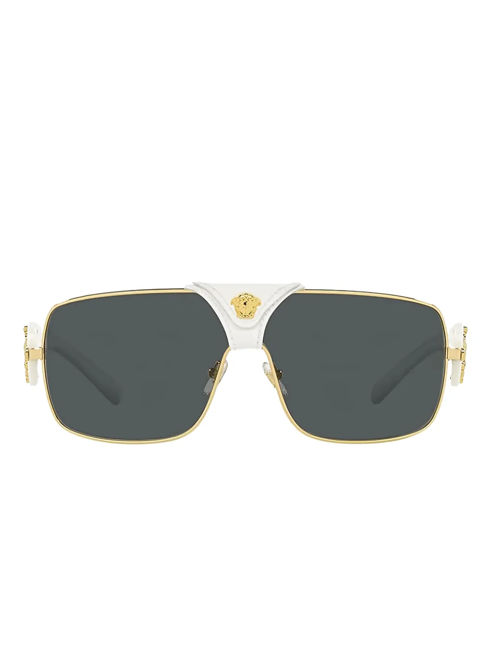 Versace Eyewear Zonnebril met rechthoekig montuur Goud