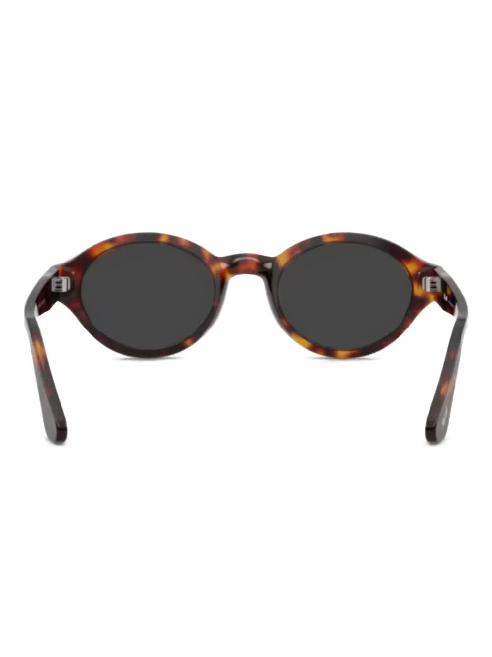 Persol Loris zonnebril met rond montuur en schildpadschild-design - Bruin