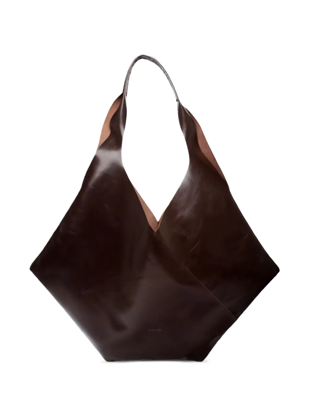 Dienèe La Ep Leather Tote Bag In Brown