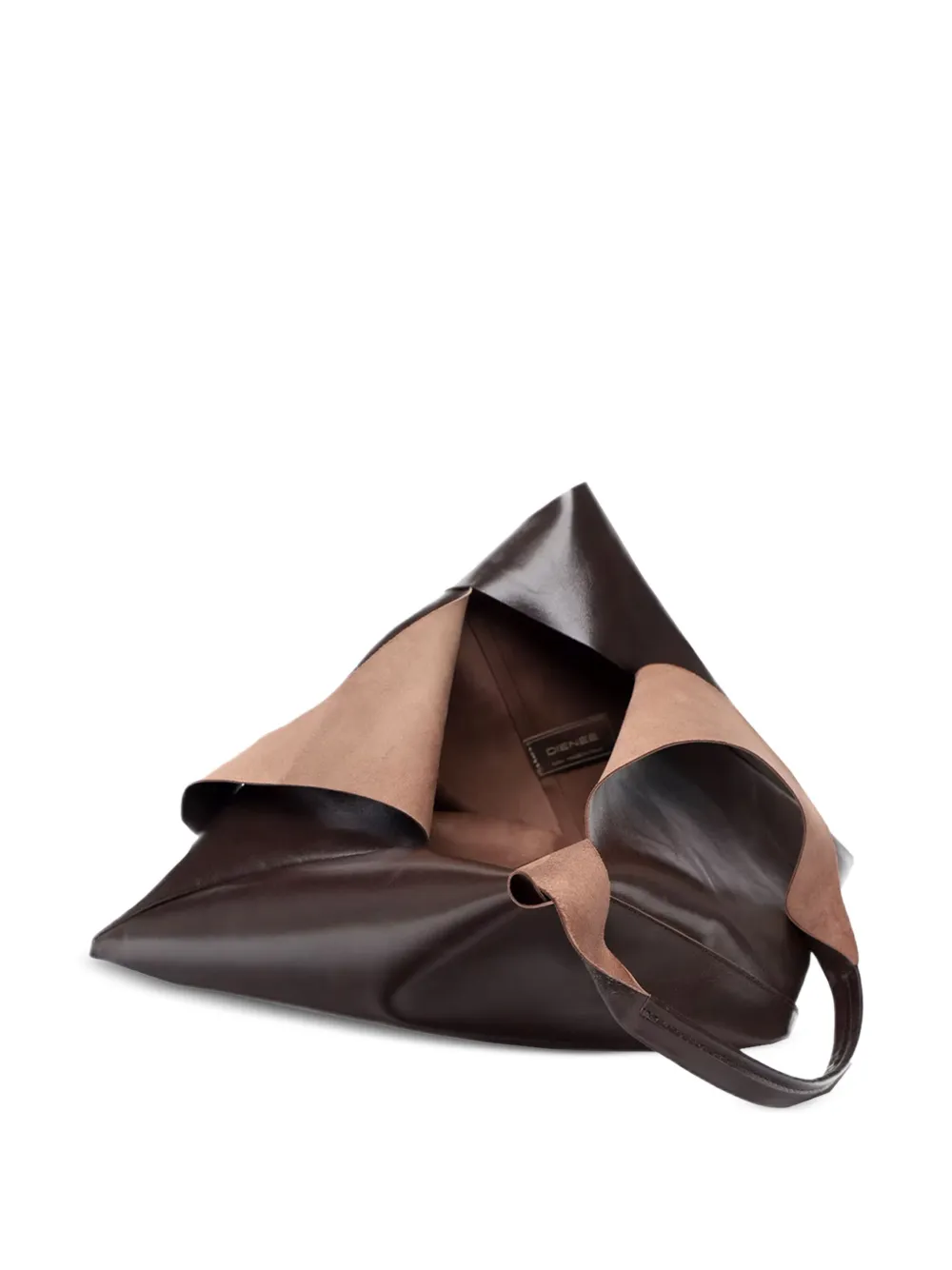 Dienèe La Ep Leather Tote Bag In Brown