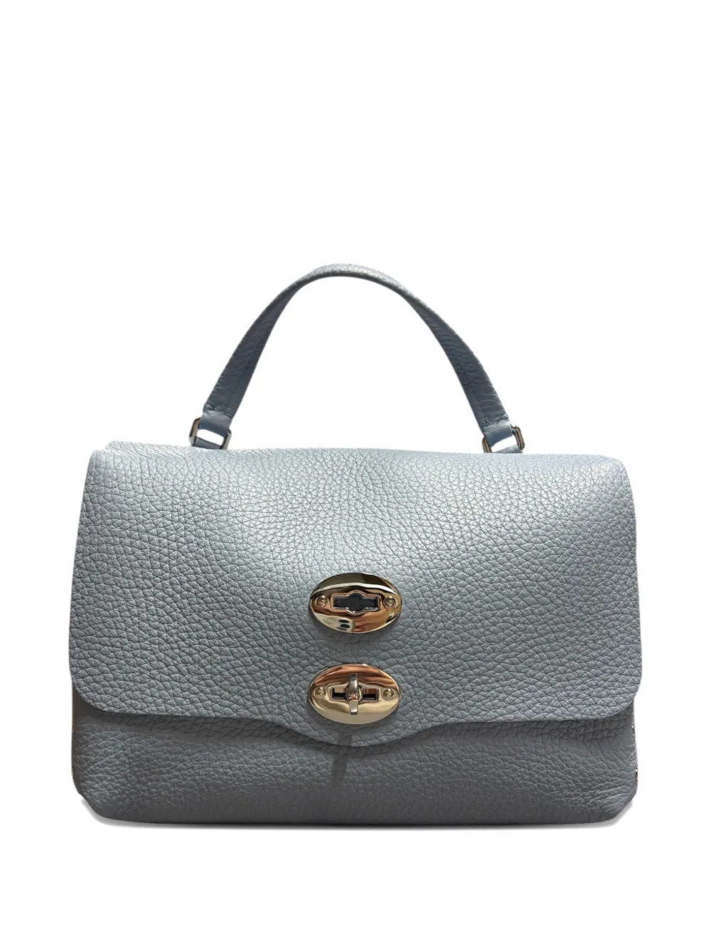 Zanellato double-clasp leather clutch bag Blauw