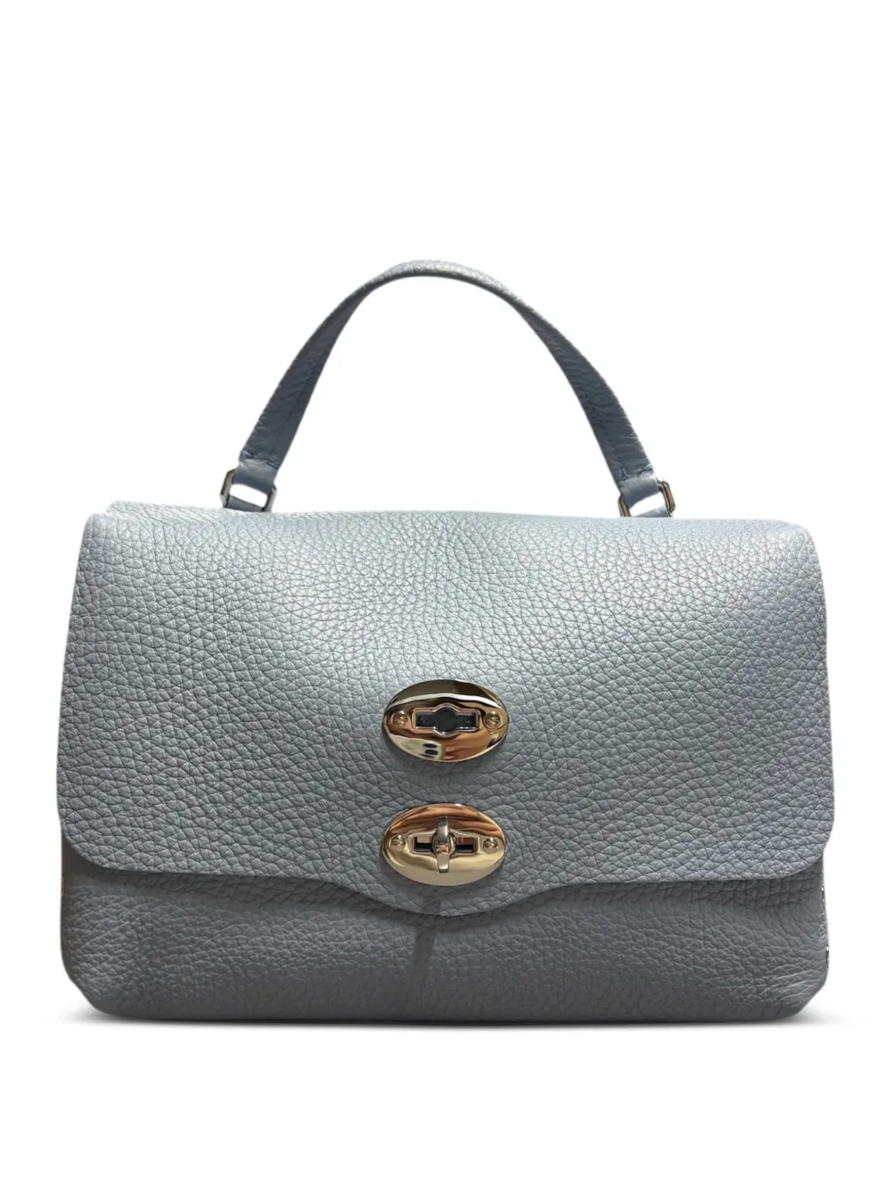 Zanellato double-clasp leather clutch bag Blauw