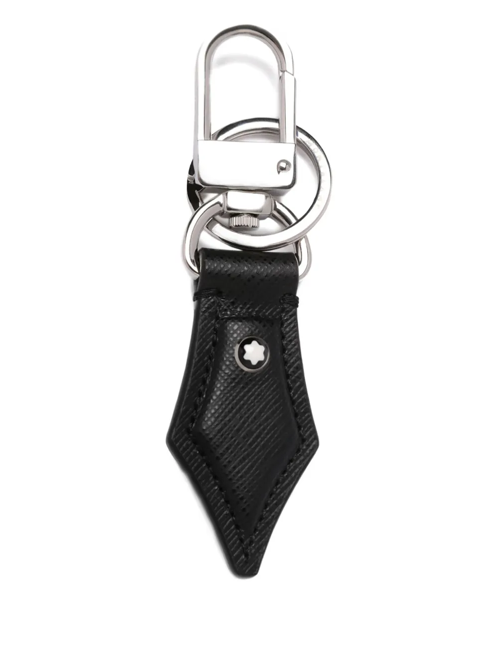 Montblanc Leather Keyring In Black