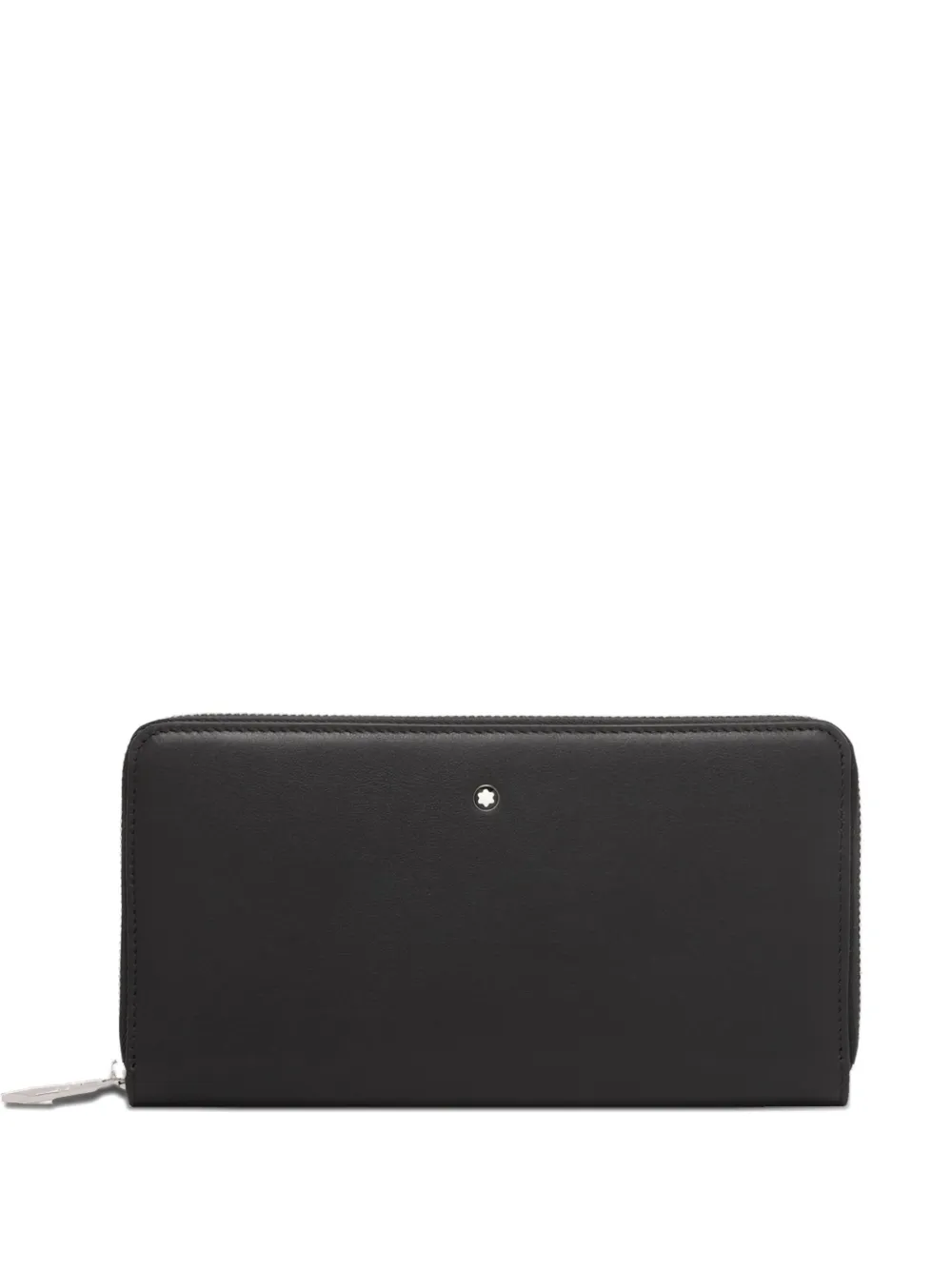 Montblanc Zip-around Leather Wallet In Black