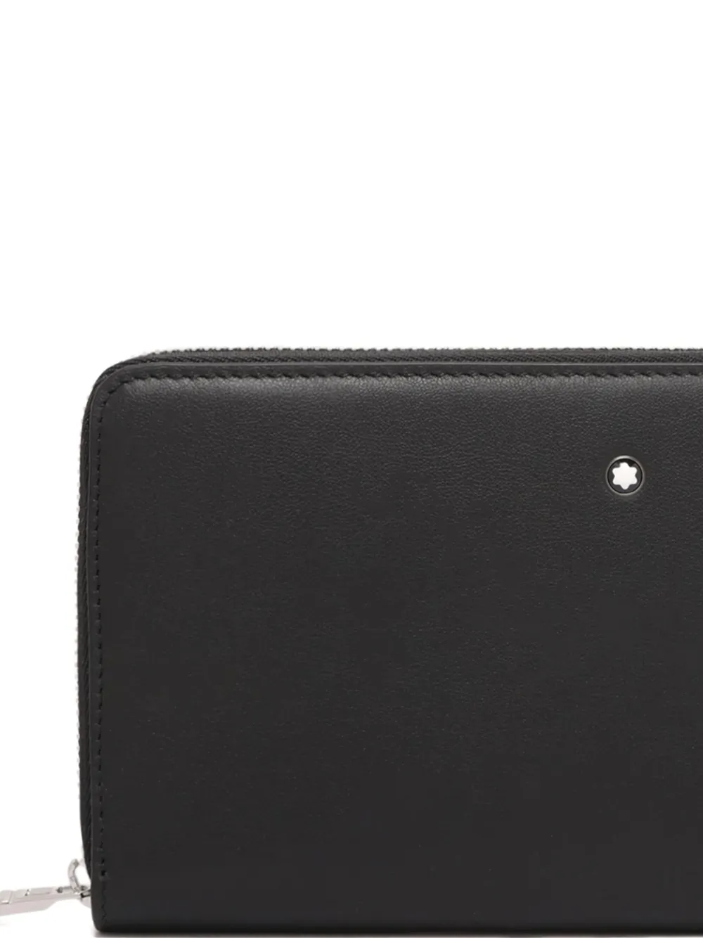 Montblanc Zip-around Leather Wallet In Black