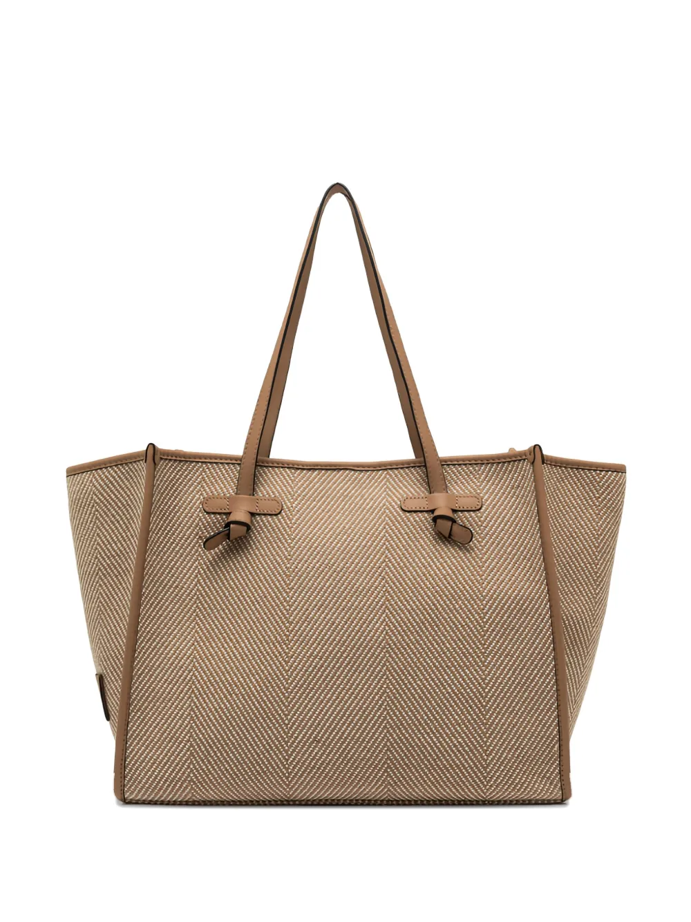 Gianni Chiarini Marcella Herringbone-pattern Tote Bag In Neutral