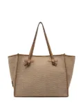 GIANNI CHIARINI Marcella herringbone-pattern tote bag - Neutrals