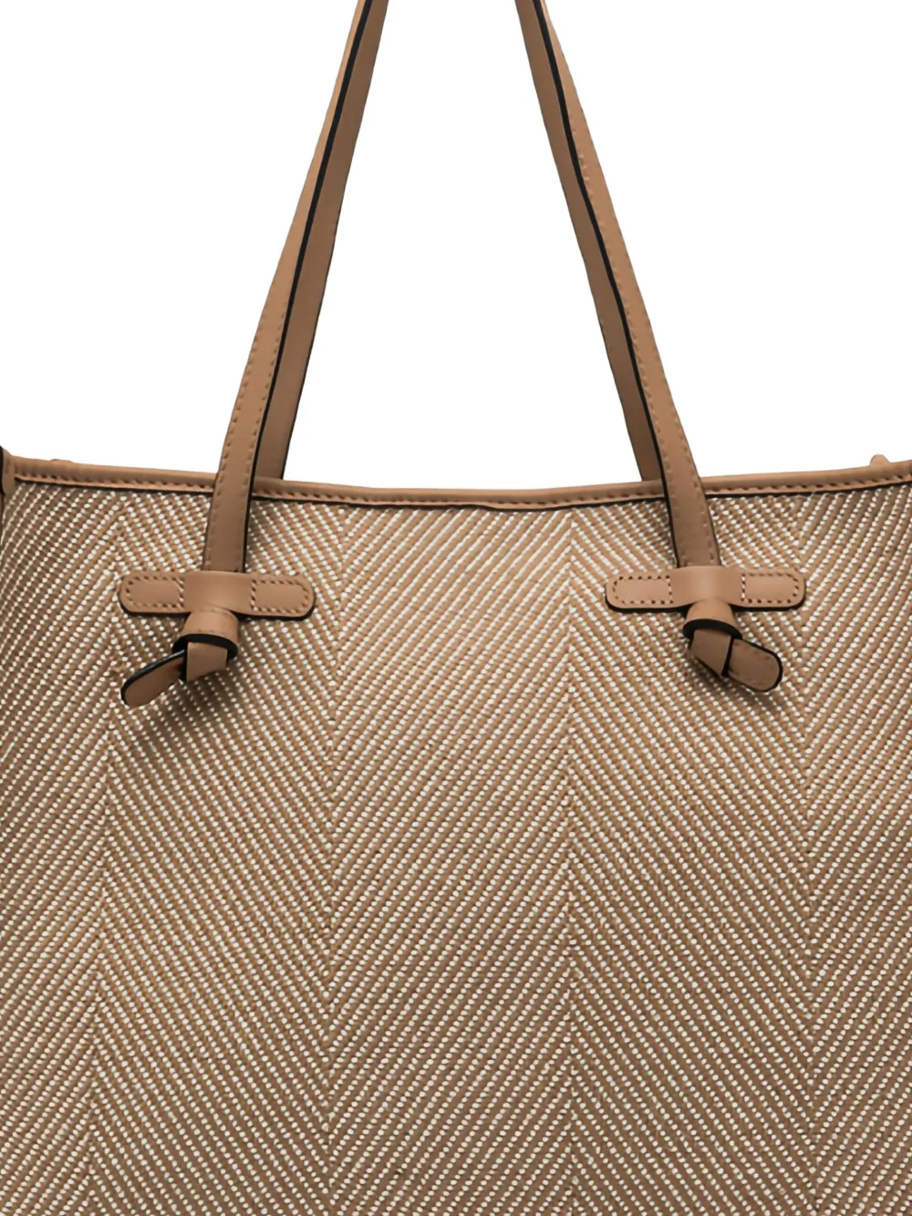 GIANNI CHIARINI Marcella shopper met visgraatpatroon - Beige