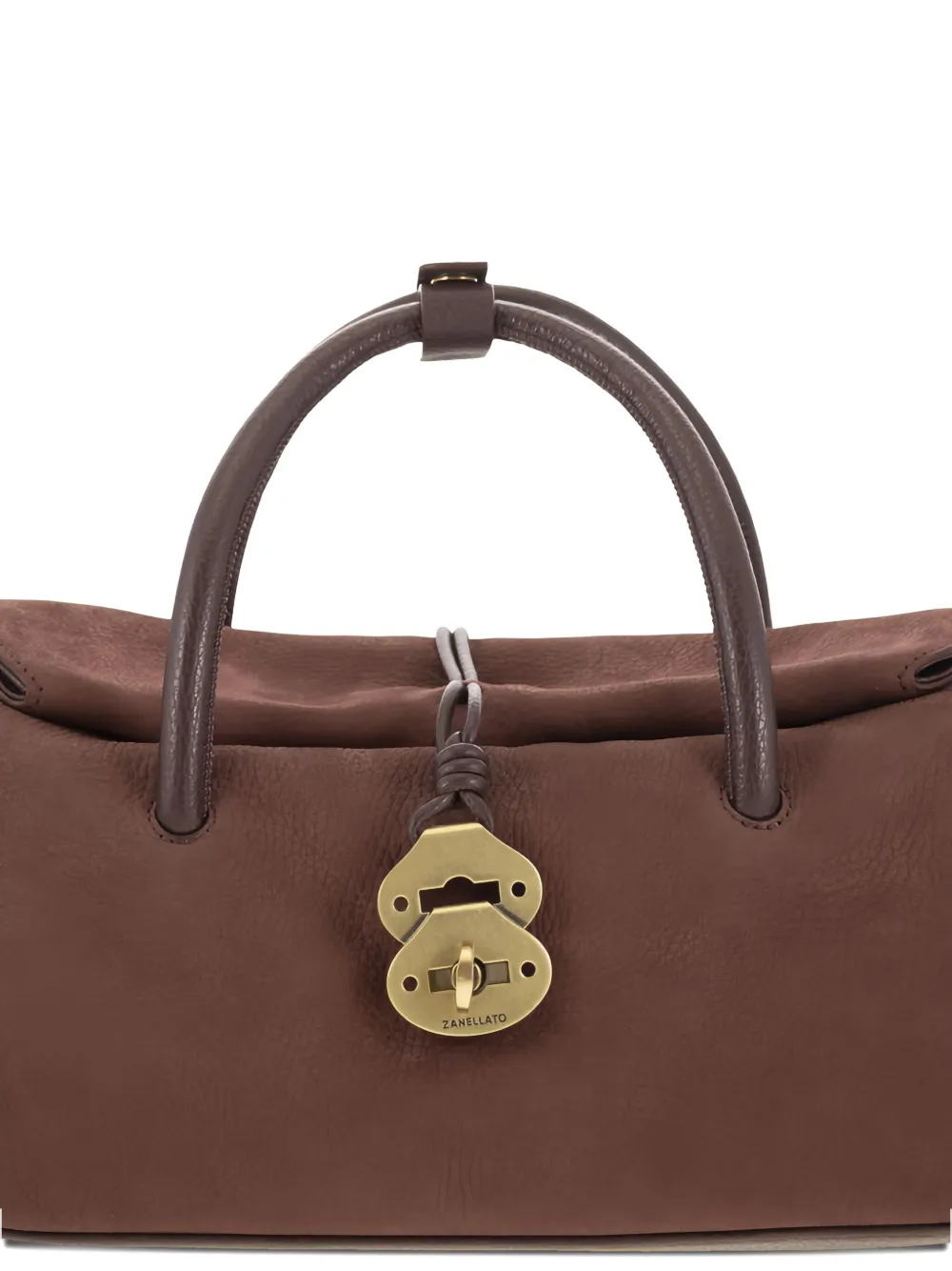 Zanellato Shopper met gespsluiting en handvatten - Bruin