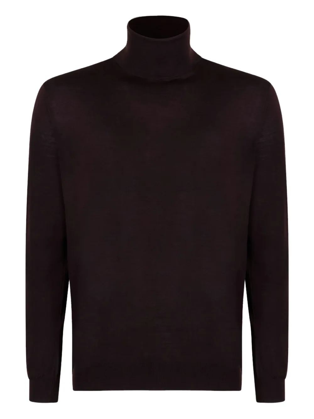 Malo Turtleneck Virgin-wool Sweater In Brown