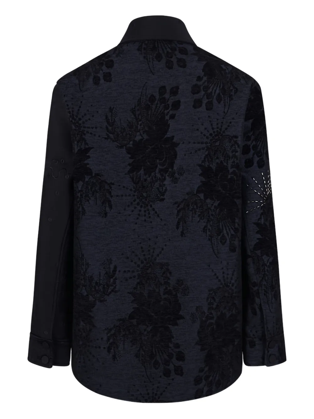 Hui Milano Floral-embroidered Jacket In Black
