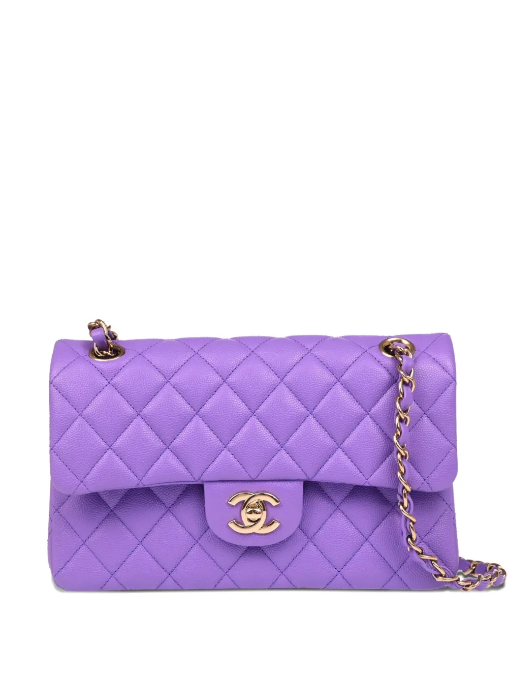 CHANEL Pre-Owned 2020 クラシック ダブルフラップ ショルダーバッグ S - パープル CHANEL Pre-Owned 2020 クラシック ダブルフラップ ショルダーバッグ S - パープル
