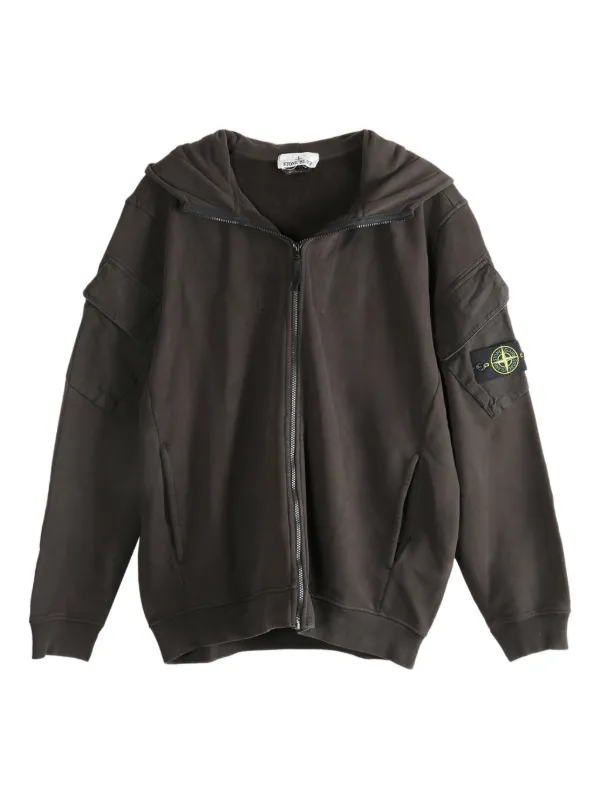stone ziphoodie ジップパーカー Stone Island zip-up Hoodie | グレー | FARFETCH JP
