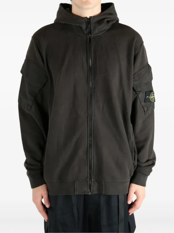 Stone Island zip-up Hoodie | グレー | FARFETCH JP