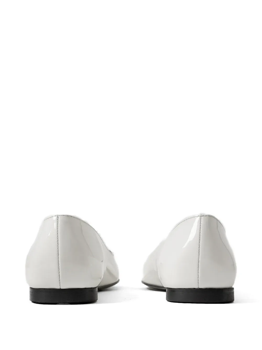  Ami Paris Chalk Heart's Friend Leather Ballet Flats - Neutrals 