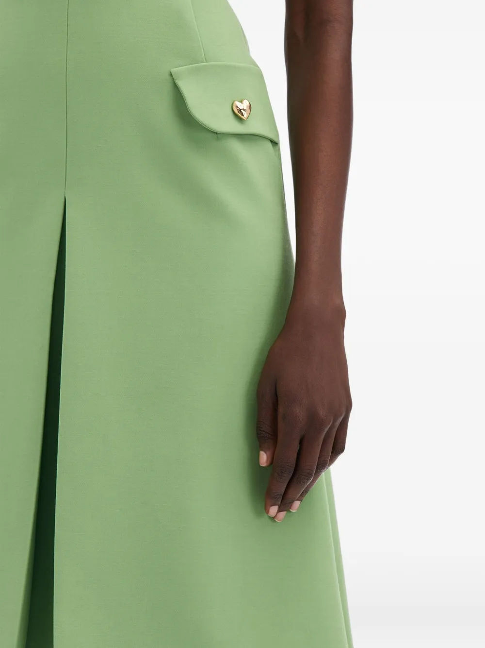 Oscar De La Renta Flap-pocket Mini Dress In Green