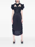 pushBUTTON cut-out ruffled dress - Blue