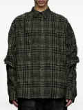 Juun.J plaid ruffle shirt - Green