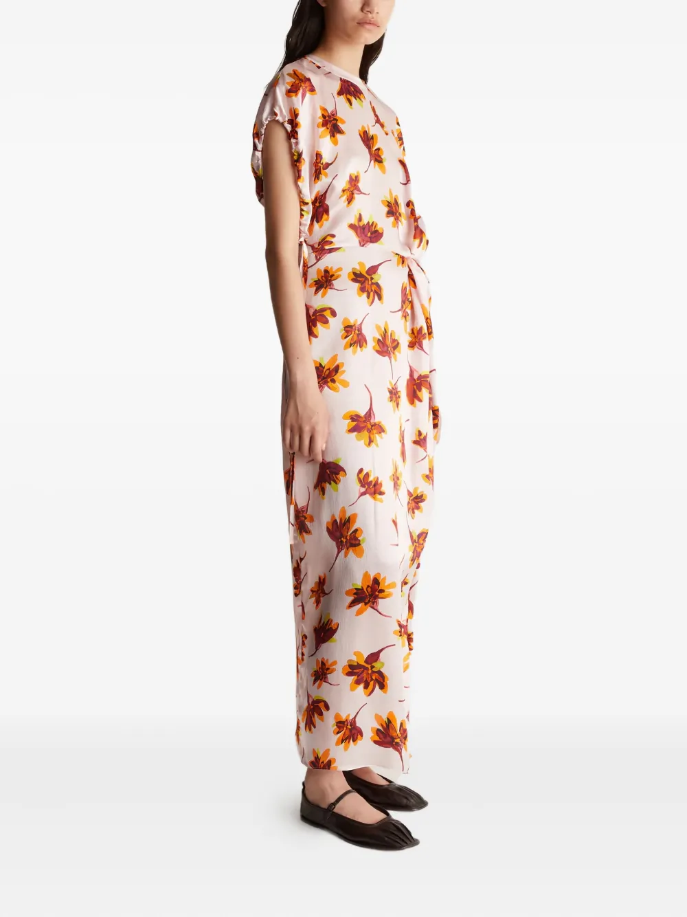 Lee Mathews Franz maxi-jurk met bloemenprint - Roze